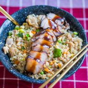 Hibachi-Fried-Rice-Recipe-Benihana-in-a-black-bowl-overhead