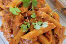 Easy One-Pot Ground “Beef” Vodka Penne Pasta (Vegan and Protein Packed)